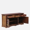 Sheesham Wood Sideboard In Rustic Teak Finish