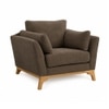 Lorentz Boucle Fabric Lounge Chair in Brown Colour