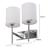 Eliante Cloth Shade Wall Lights Mild Steel & Glass Material Chrome & White Finish