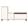 Trudo Modular Shoe Cabinet Combo with 12 Pair Seat Cabinet, 6 Pair Cabinet & 10 Pair Cabinet – Complete Modular Shoe Storage Set