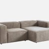 Elegantedge Wood Left Aligned 2-Seater With Upholstery Non Storage Sofa In Grey Colour