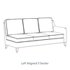 Abbey Sectional Sofa (Colour :Lapis Blue, Cushion:Hard, Seating Capacity : Left Aligned 3 Seater)