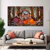 The Castle Decor Radha Krishna Wall Painting Wooden Framed 27x48 Inch (Style 1)