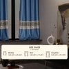 Stoa Paris Satin Window Curtain, 70% Blackout Curtains,   Privacy Lining, Pack of 1, Versailles - Celestial Blue