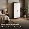 Miller 2 Door Wardrobe With Mirror and Lock in Two Tone Finish