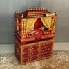 D'Dass Multi Color Mdf and Sheesham  Wall Hanging Wooden Temple For Pooja