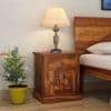 Woodway Solid Wood Bedside Table in Honey Finish