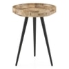 Arlend Solid Wood Side Table in Rustic Pine Finish