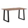 Aquila Live Edge Solid Wood 6 Seater Dining Table In Teak Finish