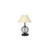 Kailani off-white cotton Table lamp with Iron Base
