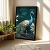 The Castle Decor Vastu Peacock Wall Art Framed Painting 20x30 Inch Style 2