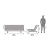 Zehnloch 3 Seater Click Clack Sofa cum Bed In Midnight Indigo Blue Colour
