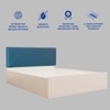 Niyama Engineered Wood Queen  Size Bed With Hydraulic Storage (Melamine Finish, White Colour)