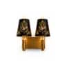 Devansh Metal Electric Wall Light in Gold Colour with Multi Shade Count of 1 Light