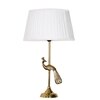 Torre Brass Finish Aluminium Table Lamp With White  Cotton Shade