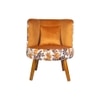 Easy Lounge Chair with Cushion in Golden Color