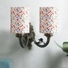 Devansh Metal Electric Wall Light in Antique Gold Colour with Multi Shade Count of 2 Lights