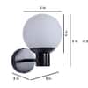 Eliante Xyvon Black Iron Wall Light With E27 Holder In Black Colour