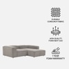 Elegantedge Wood Left Aligned 2-Seater With Upholstery Non Storage Sofa In Grey Colour