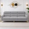 Cinnaro Velvet 3 Seater Sofa in Grey Color