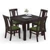 Brighton-Fabio 4 Seater Dining Table With Set Of 4 Chairs Colour-Matty Olive Finish-Mahogany