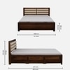 Briarwood Hydraulic Solid Wood Bed King Size in Provincial Teak Finish