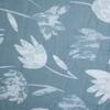 Ocean Blue Floral Cotton 400 Tc Flat Super King Size Bedsheet With 2 Pillow Covers