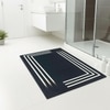 Luxe Home Stripe Border Design Rubber Doormat-(35x58 cm)