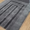 Jaipur Rugs Geometric Wool And Viscose 5x8 Feet Ashley Blue And Black Olive Hand Tufted Rug Carpet