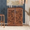 Calipo Sheesham Wood Bar Cabinet in Provincial Teak Finish