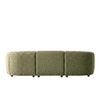 Zenliving Wood 3 Seater With Upholstery Non Storage Sofa In Green Colour
