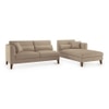 Lewis Sectional Sofa (Colour : Sandshell Beige, Cushion : Hard, Seater : Right Aligned 3 Seater + Right Aligned Chaise)
