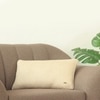 Moss Knit Foil Print Natural  And Gold Cushion Cover 12X20 Inches
