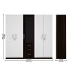 Tometrove Wardrobe Cum Bookcase Frosty White And Wenge