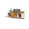 Hexa Red Engineered Wood Wall Mount Dressing Table in Giant Wood and Frosty White Colour