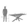 Anderson Solid Wood 8 Seater Dining Table In Danish Walnut Finish