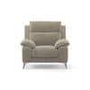 Emila 1 Seater Fabric Sofa In Fossil Weave Colour