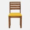 Arbor 4 Seater Dining Set with Cushioned Chairs in Yellow Colour