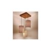 Elementary Brown Solid Wood Cluster Hanging Light