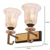 Eliante Modern Wall Lights Mild Steel & Glass Material Antique Brown & Champaign Finish