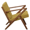 Zesta Solid Wood Accent Chair in Yellow Colour