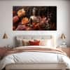 The Castle Decor Lord Buddha Meditation Wall Painting Wooden Framed 27x48 Inch (Style 13)