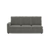 Apollo Sectional Fabric Sofa (Colour : Ash Grey Velvet , Seating Capacity : Right Aligned 3 Seater + Chaise+ Ottoman  Cushion Type : Hard )