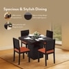 Julian 4 Seater Dining Table In Mahogany Finish