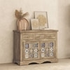 Azul Solid Wood Sideboard in Brushed Bali Oak Finish