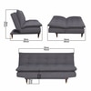Della 3 Seater Sofa Cum Bed In Grey Colour