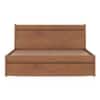 Basel Solid Wood Queen Size Drawer Storage Bed In Amber Walnut Finish