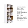Hexa Engineered Wood Bookshelf Multipurpose Storage Rack in Frosty White and Giant Wood Colour