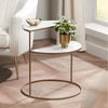 Marla Metal Side Table in Gold Colour