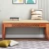 Mercury Solid Wood Bench in Honey